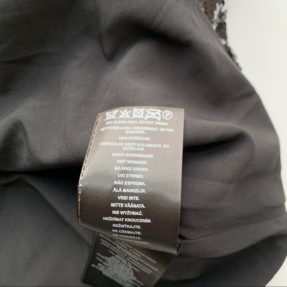 Guess black and white sequin strapless size L - Picture 8 of 9